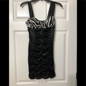 Zebra print cocktail dress
